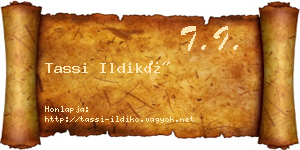 Tassi Ildikó névjegykártya